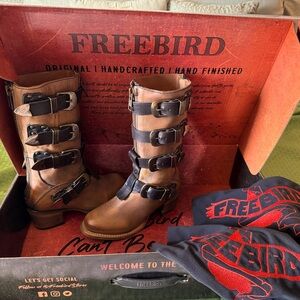 Freebird Notorious Black Distressed Boots. Brand new, still in box, size 6 $250.
